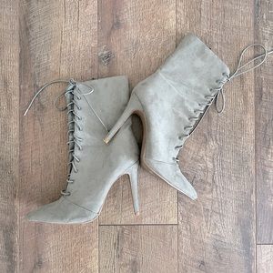 Gray boots
